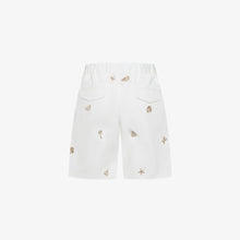Load image into Gallery viewer, SUN68 Bermuda in Cotone Bianco Panna con Ricami Beige - Junior &amp; Co.it