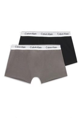 Calvin Klein Jeans B70B700506 - Boxer da Ragazzo, 2 Pezzi, Colore Grigio (granitegrey/pvhblack), 8-10 Anni
