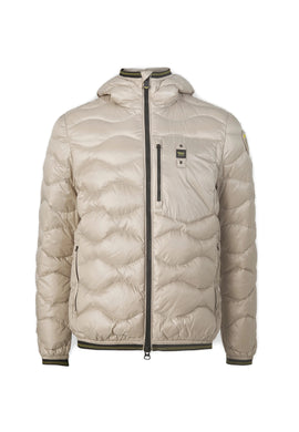 BLAUER Giubbotto Piumino ad Onde Brinton Junior Beige
