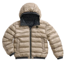 Carica l&#39;immagine nel visualizzatore di Gallery, BLAUER Giubbotto Reversibile Termosaldato Donald Junior Grigio Antracite e Beige