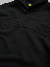 Load image into Gallery viewer, BLAUER Felpa con Cappuccio Nera con Logo in Rilievo