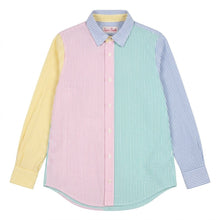 Load image into Gallery viewer, MC2 SAINT BARTH Camicia in Seersucker a Righe Multicolor con Ricamo Beach Club - Junior &amp; Co.it