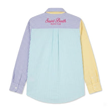Load image into Gallery viewer, MC2 SAINT BARTH Camicia in Seersucker a Righe Multicolor con Ricamo Beach Club - Junior &amp; Co.it