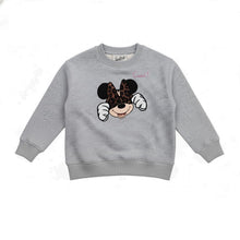 Carica l&#39;immagine nel visualizzatore di Gallery, Mc2 Saint Barth Felpa da Bambina Briony Girocollo Grigia con Stampa sul Davanti