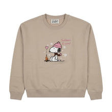 Load image into Gallery viewer, MC2 SAINT BARTH Felpa Girocollo Briony Beige Stampa Scaldami Il Cuore