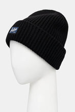 Carica l&#39;immagine nel visualizzatore di Gallery, Mc2 Saint Barth Cappello a Coste in Maglia Nero Berry con Toppa Saint Barth