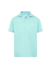 Load image into Gallery viewer, MC2 SAINT BARTH Polo Charles Jr in piqué di Cotone Turchese Chiaro Senza Bottoni - Junior &amp; Co.it