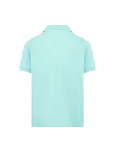 Load image into Gallery viewer, MC2 SAINT BARTH Polo Charles Jr in piqué di Cotone Turchese Chiaro Senza Bottoni - Junior &amp; Co.it