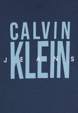 Carica l&#39;immagine nel visualizzatore di Gallery, Calvin Klein Jeans T-Shirt Blu con Stampa Logo sul Davanti