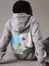 Carica l&#39;immagine nel visualizzatore di Gallery, Calvin Klein Jeans Felpa Grigia con Cappuccio e Stampa Dietro