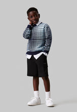 Carica l&#39;immagine nel visualizzatore di Gallery, Calvin Klein Jeans Pantaloncini Neri Cargo Parachute Taglio Relaxed