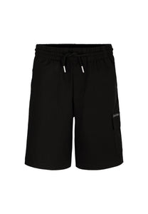 Calvin Klein Jeans Pantaloncini Neri Cargo Parachute Taglio Relaxed