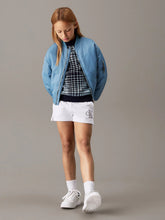 Carica l&#39;immagine nel visualizzatore di Gallery, Calvin Klein Jeans Short Bianco in Felpa con Logo