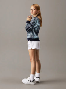 Calvin Klein Jeans Short Bianco in Felpa con Logo