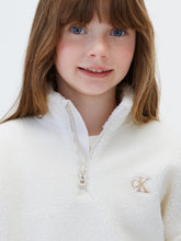 Load image into Gallery viewer, CALVIN KLEIN JEANS Giacca Felpa in Sherpa Panna con Mezza Zip