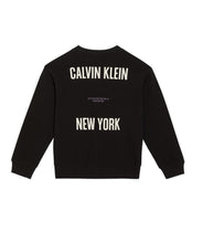 Carica l'immagine nel visualizzatore di Gallery, CALVIN KLEIN JEANS Felpa Girocollo Nera con Grafica sul Retro