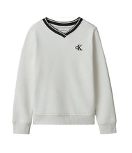 Load image into Gallery viewer, CALVIN KLEIN JEANS Felpa Beige con Collo a V