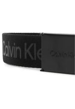 Carica l'immagine nel visualizzatore di Gallery, CALVIN KLEIN Cintura logata nera