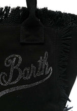 Load image into Gallery viewer, MC2 SAINT BARTH Borsa Colette in Canvas Nero con Logo in Strass Dimensioni: 30 x 22 x 15 cm - Junior &amp; Co.it