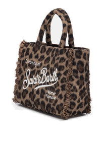 Mc2 Saint Barth Borsa Colette Felt in Misto Lana Leopardata Dimensioni: 27 x 25 x 14 cm