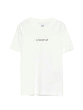Load image into Gallery viewer, C.P. COMPANY T-Shirt Bianca Maniche Corte con Logo sul Petto - Junior &amp; Co.it