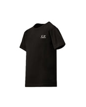 Load image into Gallery viewer, C.P. COMPANY T-Shirt Oversize Fit Nera Girocollo con Stampa Logo su Schiena - Junior &amp; Co.it