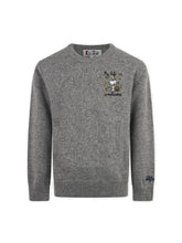 Carica l&#39;immagine nel visualizzatore di Gallery, Mc2 Saint Barth Maglia Grigia Douglas con Ricamo Snoopy Tennis My Life Is Complicated