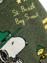 Carica l&#39;immagine nel visualizzatore di Gallery, MC2 SAINT BARTH Maglia verde stampa Snoopy Scout