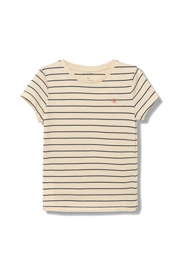 Calvin Klein Jeans T-Shirt a Righe Beige in Cotone