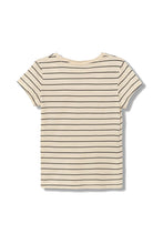 Carica l&#39;immagine nel visualizzatore di Gallery, Calvin Klein Jeans T-Shirt a Righe Beige in Cotone