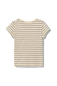 Calvin Klein Jeans T-Shirt a Righe Beige in Cotone