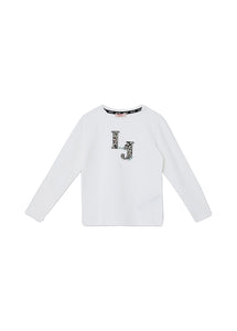 LIU JO T-shirt panna con logo
