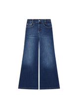 Load image into Gallery viewer, LIU JO Jeans Wide Leg a Gamba Larga in Denim Stretch Stonewash