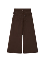 Carica l'immagine nel visualizzatore di Gallery, LIU JO Pantaloni Wide Leg Marroni con Catena Decorativa