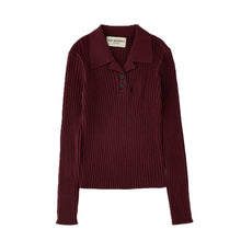 Carica l'immagine nel visualizzatore di Gallery, ROY ROGER'S Maglia Polo a Coste Bordeaux