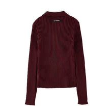 Carica l'immagine nel visualizzatore di Gallery, ROY ROGER'S Maglia Polo a Coste Bordeaux