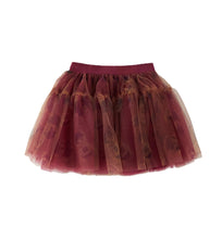 Load image into Gallery viewer, SARABANDA Gonna in Tulle Bordeaux Bambina con Stampa Orsetti 5 Anni