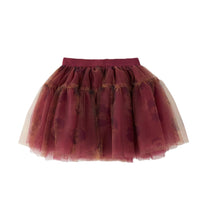 Load image into Gallery viewer, SARABANDA Gonna in Tulle Bordeaux Bambina con Stampa Orsetti 5 Anni