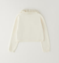 Carica l'immagine nel visualizzatore di Gallery, SARABANDA Cardigan Bambina con Colletto Staccabile in Pelliccia
