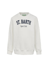 Load image into Gallery viewer, Mc2 Saint Barth Felpa Bianca Hutton con Stampa St. Barth Sport Club Blu     8 anni. Sconto 30%. - Junior &amp; Co.it