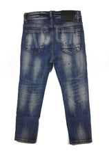 Load image into Gallery viewer, Jeans ICON Slim Fit con Strappi e Effetto Consumato - Blu Denim - Junior &amp; Co.it