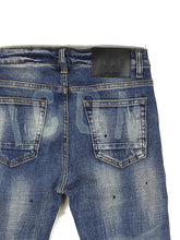 Load image into Gallery viewer, Jeans ICON Slim Fit con Strappi e Effetto Consumato - Blu Denim - Junior &amp; Co.it
