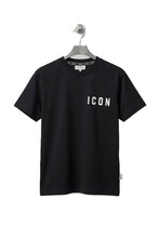 Load image into Gallery viewer, ICON T-Shirt Nera con Stampa sul Retro Bambino e Ragazzo - Junior &amp; Co.it