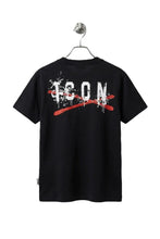 Load image into Gallery viewer, ICON T-Shirt Nera con Stampa sul Retro Bambino e Ragazzo - Junior &amp; Co.it