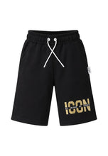 Load image into Gallery viewer, ICON Bermuda in Felpa Nero Bambino e Ragazzo - Junior &amp; Co.it