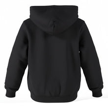 Load image into Gallery viewer, ICON Felpa Nera con Cappuccio e Zip Bambino e Ragazzo - Junior &amp; Co.it