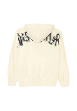 Load image into Gallery viewer, Hooded Sweatshirt DISCLAIMER Maxi Street Graffiti Logo - Cream Beige