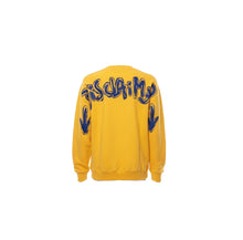 Load image into Gallery viewer, DISCLAIMER Crew Neck Sweatshirt with Arrows Print and Maxi Logo - Yellow