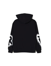 Load image into Gallery viewer, Full-Print Graffiti Spray Disclaimer Zip-Up Hoodie - Black