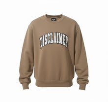 Load image into Gallery viewer, Crew Neck Sweatshirt DISCLAIMER Arch Graffiti Logo - Mud/Taupe